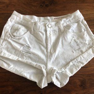 Wishlist White Denim Shorts Size 25 - Clearout show